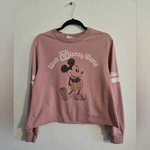 Disney Pink Mickey Mouse Hoodie Sweatshirt
